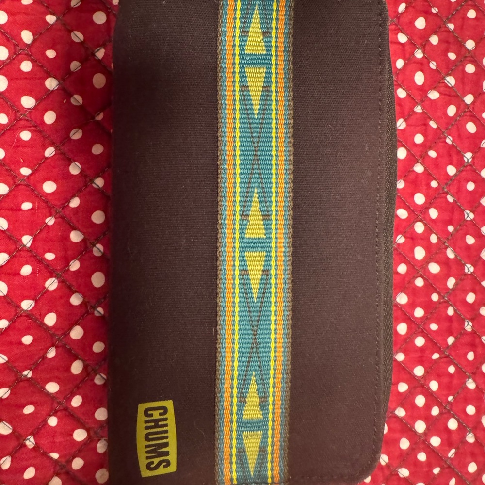 Chums Black and Blue Clutch Wristlet